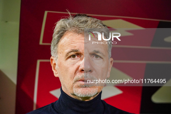 The head coach Marco Baroni (SS Lazio) is present during the Italian championship Serie A football match between AC Monza and SS Lazio in Mo...