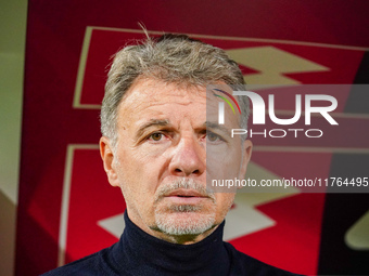 The head coach Marco Baroni (SS Lazio) is present during the Italian championship Serie A football match between AC Monza and SS Lazio in Mo...