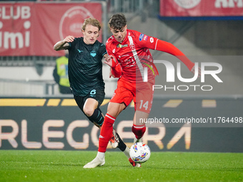 Daniel Maldini (AC Monza) and Nicolo' Rovella (SS Lazio) participate in the Italian championship Serie A football match between AC Monza and...