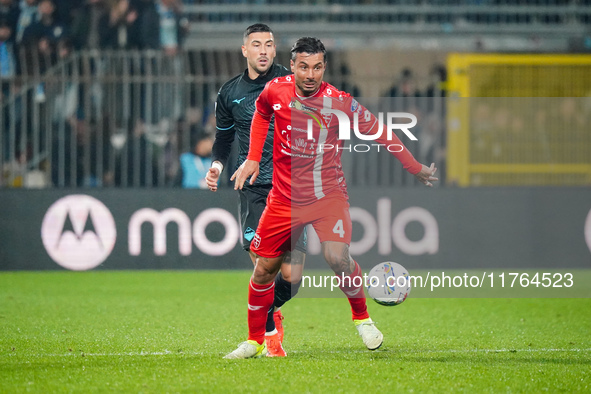 Armando Izzo (AC Monza) participates in the Italian championship Serie A football match between AC Monza and SS Lazio at U-Power Stadium in...