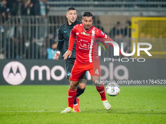 Armando Izzo (AC Monza) participates in the Italian championship Serie A football match between AC Monza and SS Lazio at U-Power Stadium in...