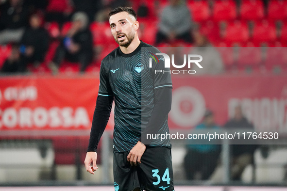 Mario Gila (SS Lazio) participates in the Italian championship Serie A football match between AC Monza and SS Lazio at U-Power Stadium in Mo...