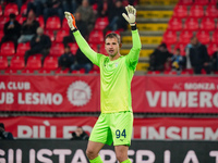 Ivan Provedel (SS Lazio) participates in the Italian championship Serie A football match between AC Monza and SS Lazio at U-Power Stadium in...