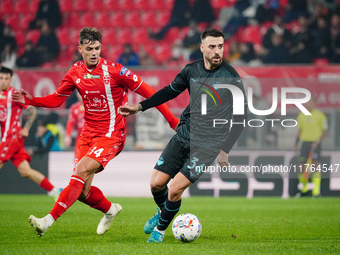 Mario Gila (SS Lazio) and Daniel Maldini (AC Monza) participate in the Italian championship Serie A football match between AC Monza and SS L...