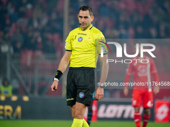 Andrea Colombo (Referee) officiates the Italian championship Serie A football match between AC Monza and SS Lazio at U-Power Stadium in Monz...