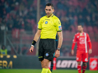 Andrea Colombo (Referee) officiates the Italian championship Serie A football match between AC Monza and SS Lazio at U-Power Stadium in Monz...