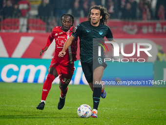 Matteo Guendouzi (SS Lazio) and Warren Bondo (AC Monza) participate in the Italian championship Serie A football match between AC Monza and...