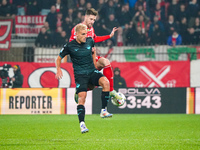 Gustav Isaksen (SS Lazio) and Georgios Kyriakopoulos (AC Monza) participate in the Italian championship Serie A football match between AC Mo...