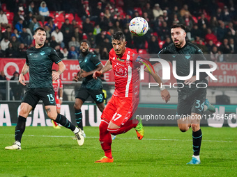 Dany Mota (AC Monza) and Mario Gila (SS Lazio) participate in the Italian championship Serie A football match between AC Monza and SS Lazio...