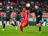 Dany Mota (AC Monza) and Mario Gila (SS Lazio) participate in the Italian championship Serie A football match between AC Monza and SS Lazio...