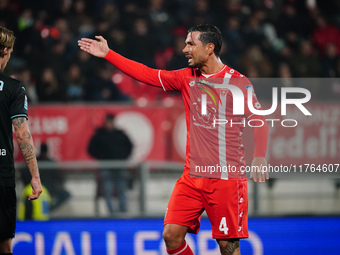 Armando Izzo (AC Monza) participates in the Italian championship Serie A football match between AC Monza and SS Lazio at U-Power Stadium in...