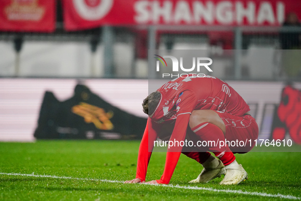 Daniel Maldini (AC Monza) disappoints during the Italian championship Serie A football match between AC Monza and SS Lazio in Monza, Italy,...