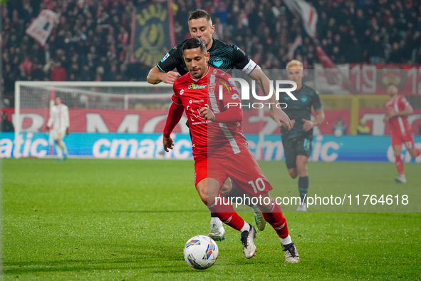 Gianluca Caprari (AC Monza) participates in the Italian championship Serie A football match between AC Monza and SS Lazio at U-Power Stadium...