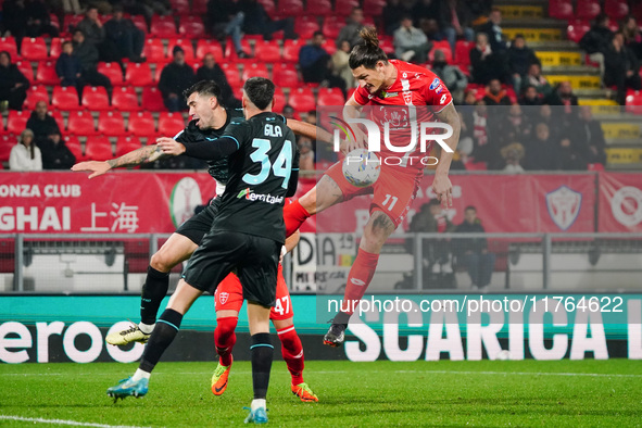 Milan Djuric (AC Monza) participates in the Italian championship Serie A football match between AC Monza and SS Lazio at U-Power Stadium in...