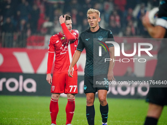 Gustav Isaksen (SS Lazio) participates in the Italian championship Serie A football match between AC Monza and SS Lazio at U-Power Stadium i...