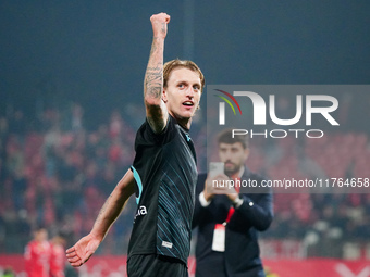 Nicolo' Rovella (SS Lazio) celebrates the win during the Italian championship Serie A football match between AC Monza and SS Lazio at U-Powe...