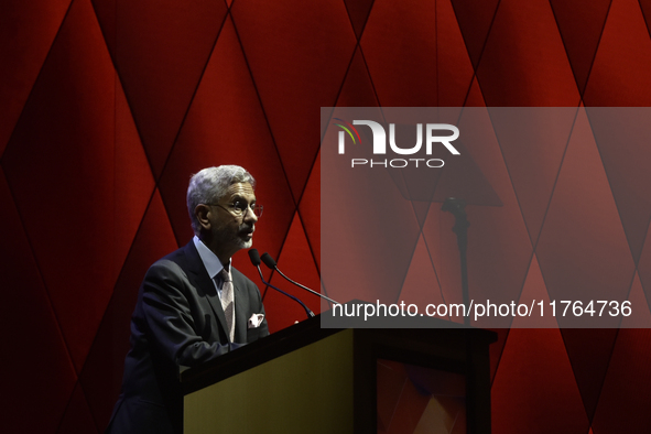 India's external affairs minister Subrahmanyam Jaishankar speaks during an event in Mumbai, India, on November 10, 2024. 