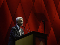 India's external affairs minister Subrahmanyam Jaishankar speaks during an event in Mumbai, India, on November 10, 2024. (