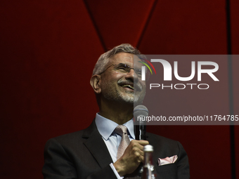 India's external affairs minister Subrahmanyam Jaishankar speaks during an event in Mumbai, India, on November 10, 2024. (