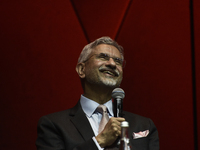 India's external affairs minister Subrahmanyam Jaishankar speaks during an event in Mumbai, India, on November 10, 2024. (