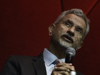 India's external affairs minister Subrahmanyam Jaishankar speaks during an event in Mumbai, India, on November 10, 2024. (