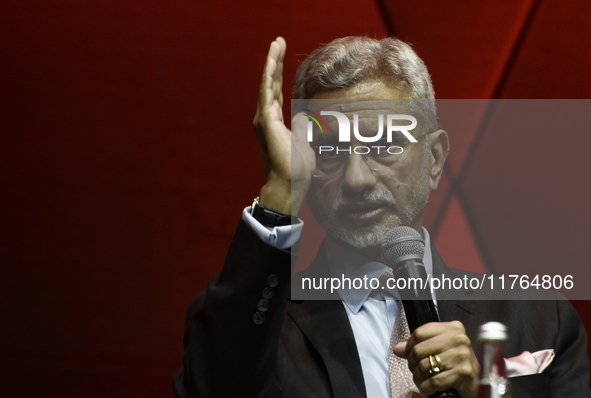 India's external affairs minister Subrahmanyam Jaishankar speaks during an event in Mumbai, India, on November 10, 2024. 