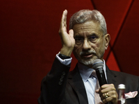 India's external affairs minister Subrahmanyam Jaishankar speaks during an event in Mumbai, India, on November 10, 2024. (