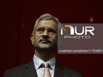 India's external affairs minister Subrahmanyam Jaishankar speaks during an event in Mumbai, India, on November 10, 2024. (