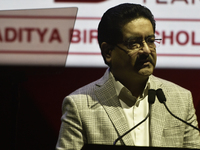 Kumar Mangalam Birla, chairman of Aditya Birla Group, speaks during an event in Mumbai, India, on November 10, 2024. (