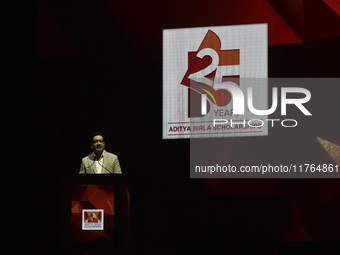 Kumar Mangalam Birla, chairman of Aditya Birla Group, speaks during an event in Mumbai, India, on November 10, 2024. (