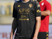 Simone Giorgeschi of Spezia Calcio warms up before the Serie B match between SS Juve Stabia and Spezia Calcio at Stadio Romeo Menti Castella...