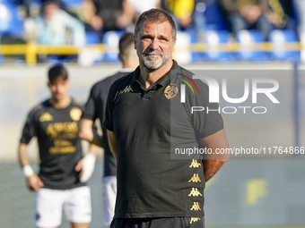 Luca D'Angelo Head Coach of Spezia Calcio during the Serie B match between SS Juve Stabia and Spezia Calcio at Stadio Romeo Menti Castellamm...