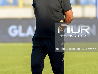 Luca D'Angelo Head Coach of Spezia Calcio during the Serie B match between SS Juve Stabia and Spezia Calcio at Stadio Romeo Menti Castellamm...