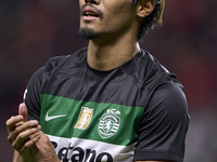 Hidemasa Morita of Sporting CP shows appreciation to the fans after the Liga Portugal Betclic match between SC Braga and Sporting CP at Esta...