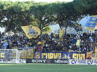 Supporters of SS Juve Stabia during the Serie B match between SS Juve Stabia and Spezia Calcio at Stadio Romeo Menti Castellammare Di Stabia...