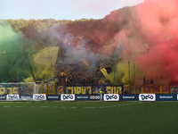 Supporters of SS Juve Stabia during the Serie B match between SS Juve Stabia and Spezia Calcio at Stadio Romeo Menti Castellammare Di Stabia...