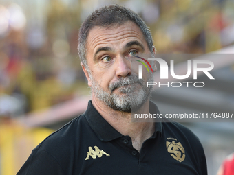 Luca D'Angelo Head Coach of Spezia Calcio during the Serie B match between SS Juve Stabia and Spezia Calcio at Stadio Romeo Menti Castellamm...