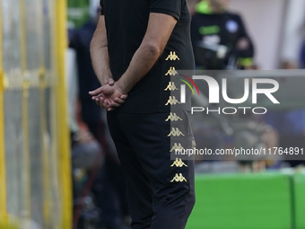 Luca D'Angelo Head Coach of Spezia Calcio during the Serie B match between SS Juve Stabia and Spezia Calcio at Stadio Romeo Menti Castellamm...