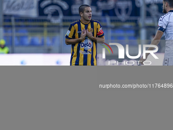 Davide Buglio of SS Juve Stabia during the Serie B match between SS Juve Stabia and Spezia Calcio at Stadio Romeo Menti Castellammare Di Sta...