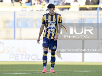 Niccolo Fortini of SS Juve Stabia during the Serie B match between SS Juve Stabia and Spezia Calcio at Stadio Romeo Menti Castellammare Di S...