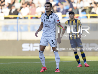 Ales Mateju of Spezia Calcio during the Serie B match between SS Juve Stabia and Spezia Calcio at Stadio Romeo Menti Castellammare Di Stabia...