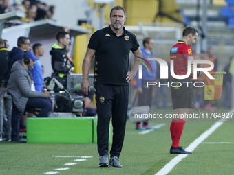 Luca D'Angelo Head Coach of Spezia Calcio during the Serie B match between SS Juve Stabia and Spezia Calcio at Stadio Romeo Menti Castellamm...