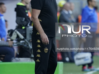 Luca D'Angelo Head Coach of Spezia Calcio during the Serie B match between SS Juve Stabia and Spezia Calcio at Stadio Romeo Menti Castellamm...