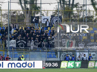 Supporters of Spezia Calcio during the Serie B match between SS Juve Stabia and Spezia Calcio at Stadio Romeo Menti Castellammare Di Stabia...