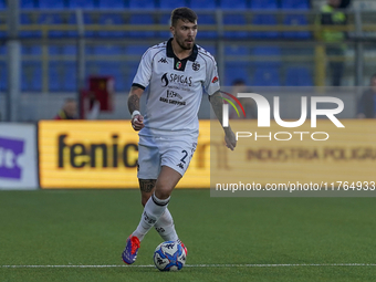 Przemyslaw Wisniewski of Spezia Calcio during the Serie B match between SS Juve Stabia and Spezia Calcio at Stadio Romeo Menti Castellammare...