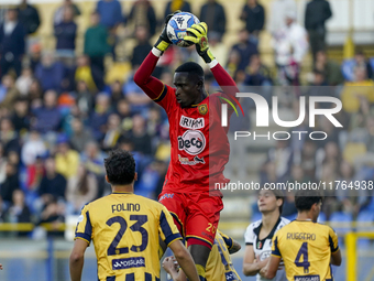 Demba Thiam of SS Juve Stabia during the Serie B match between SS Juve Stabia and Spezia Calcio at Stadio Romeo Menti Castellammare Di Stabi...