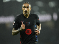 Raphinha right winger of Barcelona and Brazil during the LaLiga match between Real Sociedad and FC Barcelona at Reale Arena on November 10,...