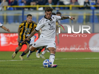 Salvatore Esposito of Spezia Calcio during the Serie B match between SS Juve Stabia and Spezia Calcio at Stadio Romeo Menti Castellammare Di...