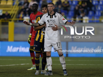 Nicolo Bertola of Spezia Calcio during the Serie B match between SS Juve Stabia and Spezia Calcio at Stadio Romeo Menti Castellammare Di Sta...