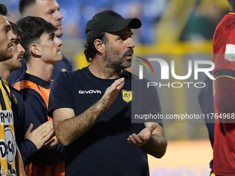 Guido Pagliuca Head Coach of SS Juve Stabia during the Serie B match between SS Juve Stabia and Spezia Calcio at Stadio Romeo Menti Castella...